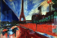 07 Le Pont de Passy et la Tour Eiffel - Marc Chagall 1911 - Robert Lehman Collection New York Metropolitan Museum Of Art